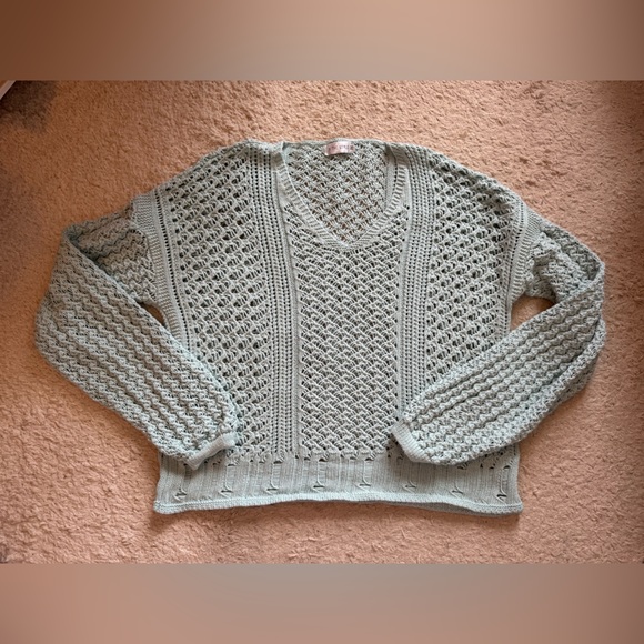 Crochet knit sweater - Picture 2 of 7